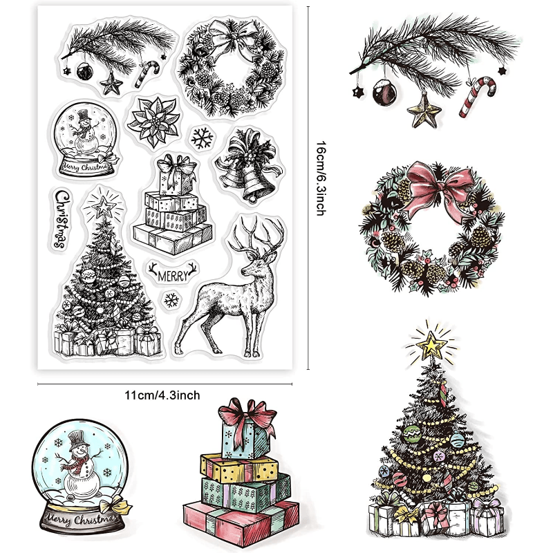  Lapoo Stamps and Dies for Card Making, Tree DIY Scrapbooking  Arts Crafts, Metal Cutting Dies Clear Stamps Sets Arts Supplies Silicone  Gifts for Christmas, Thanksgiving, Halloween (SC001) : Arts, Crafts