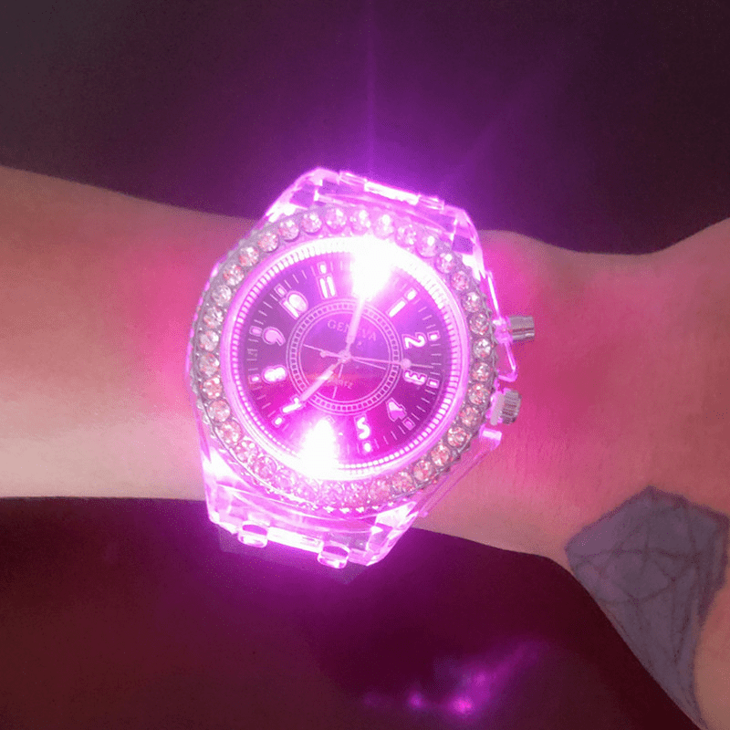 Relojes de mujer LED reloj Color Digital correa goma / LED reloj Digital /  relojes digitales