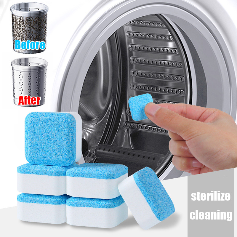 12pcs Washing Machine Cleaner Descaler Tablets - Deep Clean HE Front Loaders, Top Loaders & Laundry Tub Seals