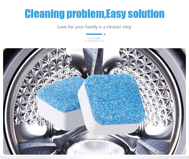 12pcs washing machine cleaner descaler deep cleaning tablets for he front loader top load washer deodorizer clean inside drum and laundry tub seal details 3