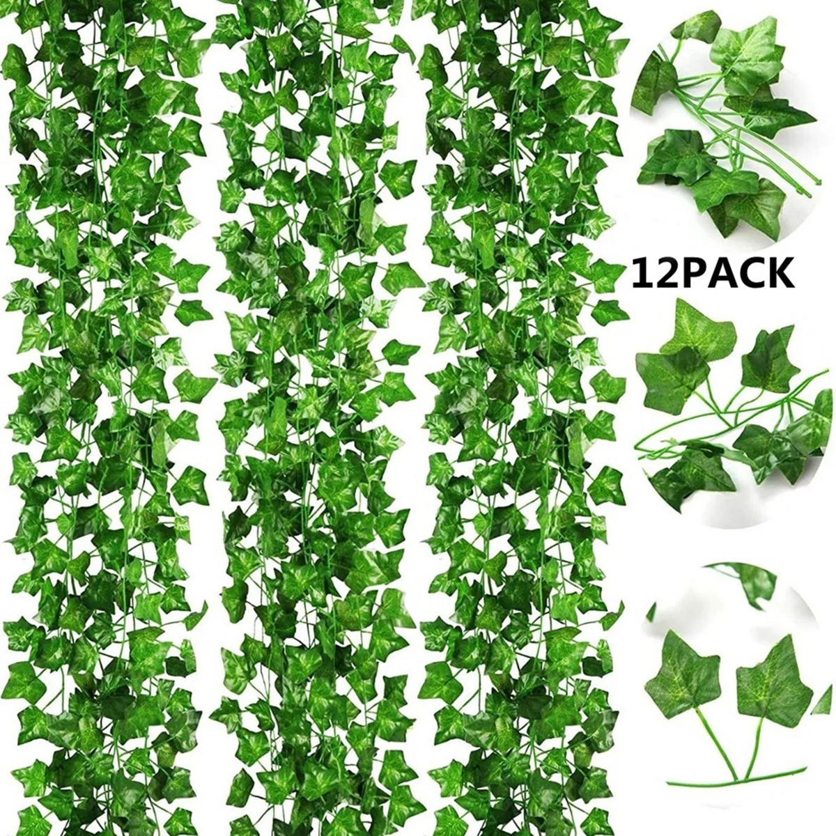 2pcs Artificial Hanging Plants 3.6ft Fake Ivy Vine Fake Ivy Leaves
