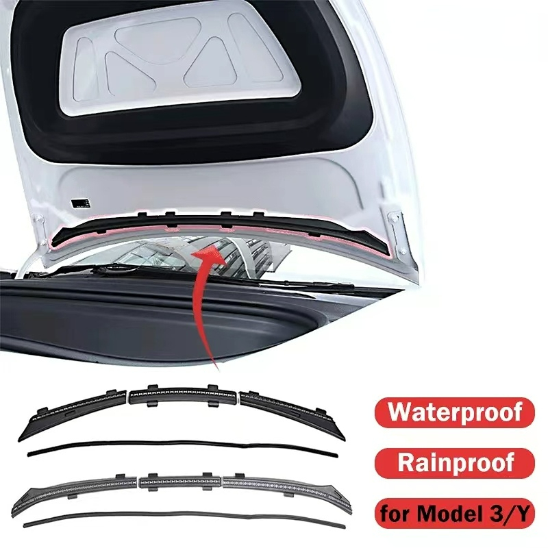 Car Air Flow Vent Trim For Tesla Model 3/Y Front Waterproof Chassis Water  Strip inlet Protective Cover Modification Accessories