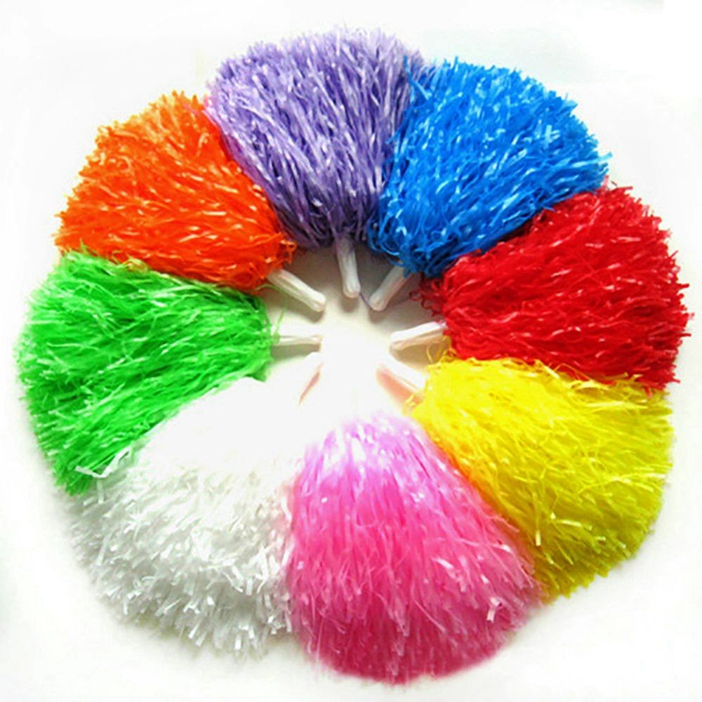 Dance Pompoms Useful Easy to Carry Glitter for Basketball Cheerleading  Flower Ball Cheerleading Pompons