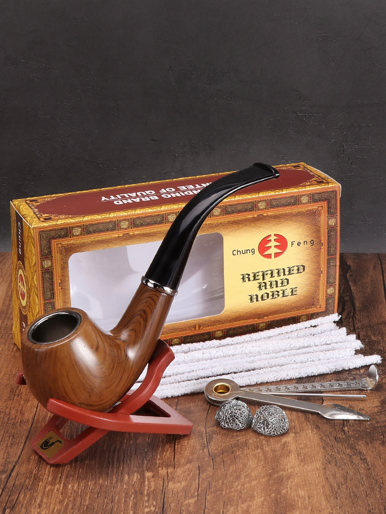 Classic Resin Smoking Tobacco Pipe Ebony Wooden Herb Grinder - Temu