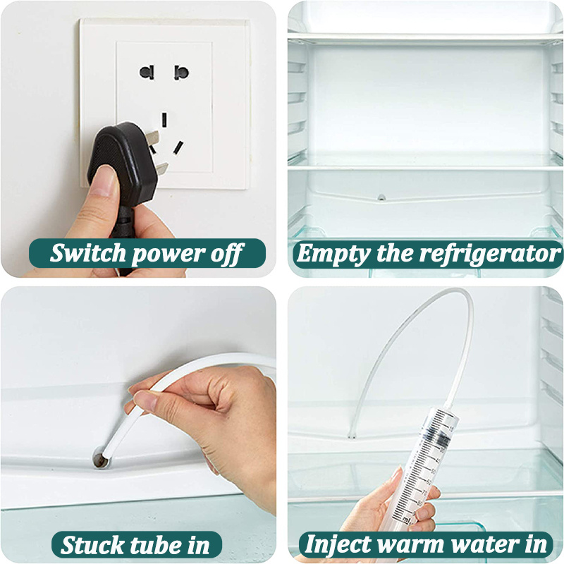 1/2/3 Set Refrigerator Dredge Refrigerator Drain Hole Clog Remover Dredge  Cleaning Tools Fridge Hole Brush Water Outlet Cleaner for Household Clean（1Set/5Pcs  )