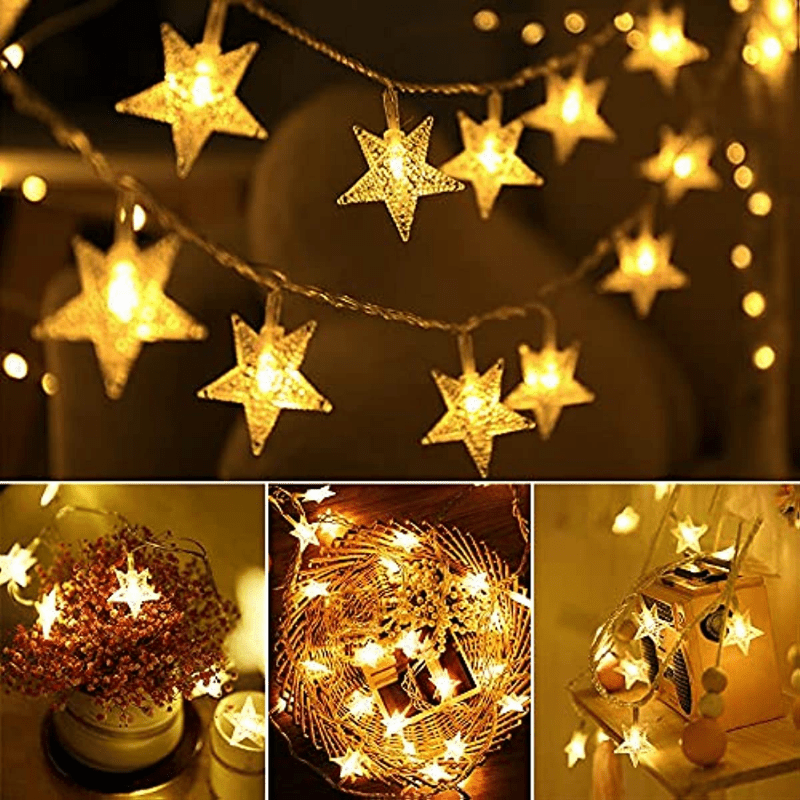 Travelwant 10m Star String Lights Led Star Fairy Lights with Remote and  Timer, Lighting Modes 2 in 1 String Light Waterproof for Bedroom Outdoor