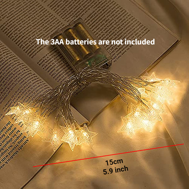 Christmas String Lights 30 LED Battery Operated, Timer, Decorative Lights for Indoor and Outdoor, Wedding Party, Christmas Tree, Size: 30 LED 10ft