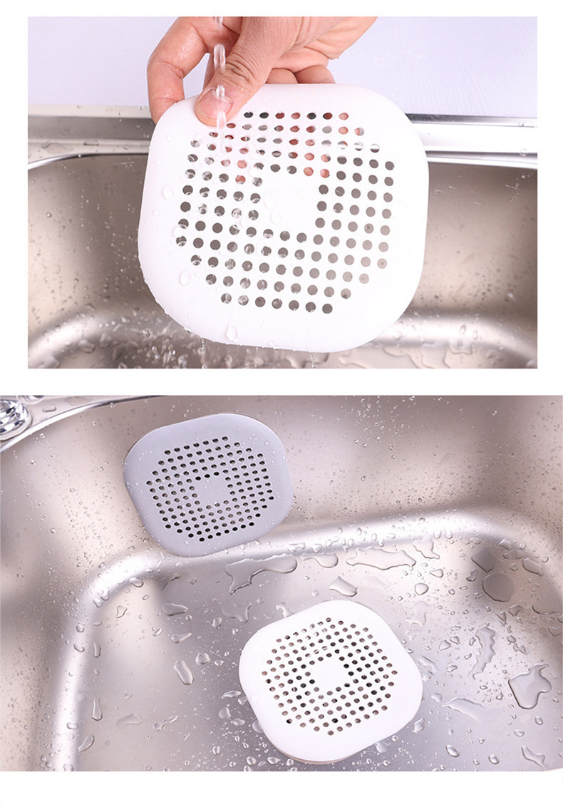 Filtre en Silicone Anti-blocage pour évier de cuisine, bouchon de baignoire,  salle de bain, Drain de sol, douche, outil de filtrage domestique -  AliExpress