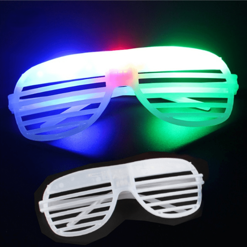 Eamplest Gafas LED, Gafas Fiesta con 8 Patrones de Luz, 4 colores