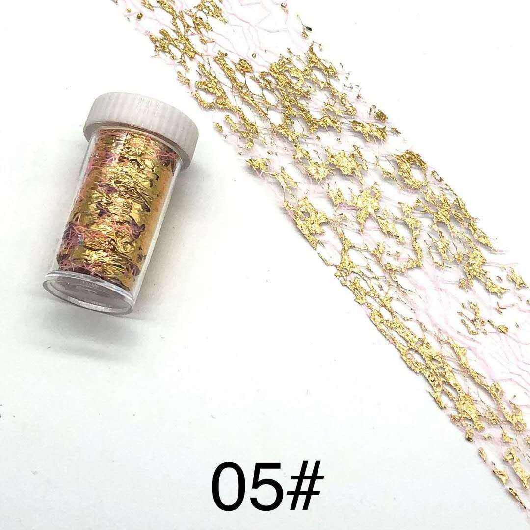 Nail Art Golden And Silver Foil Sally Net Golden Foil Fragments