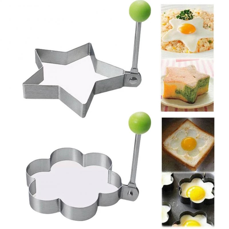 1pcs 4 Hole Silicone Omelette Mold Multi-Shape Shaper Egg Omelette