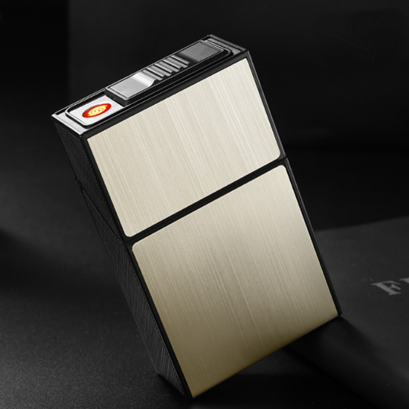 Cigarettes Capacity Cigarette Box Metal Luminous Cigarette - Temu