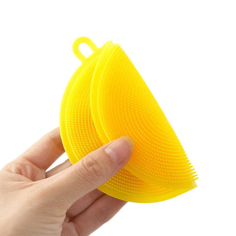 1PC Silicone Cleaning Brush Dishwashing Scrubber Sponge Multi