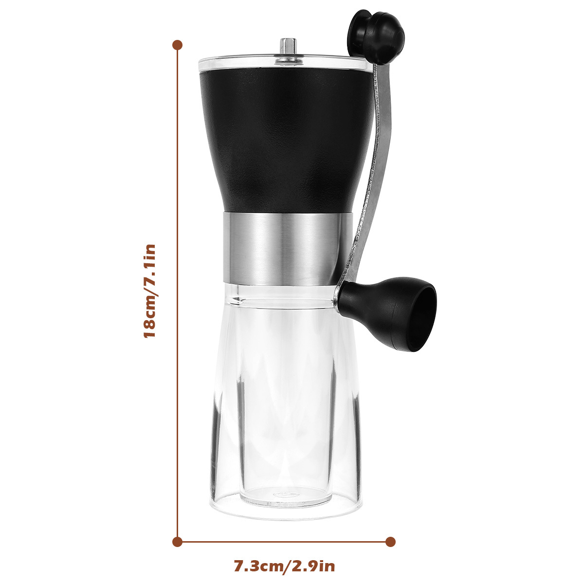 Molinillo de café – Molinillo de café manual con ajuste de engranaje  ajustable y rebaba cónica de cerámica, molinillo de mano para uso doméstico  y