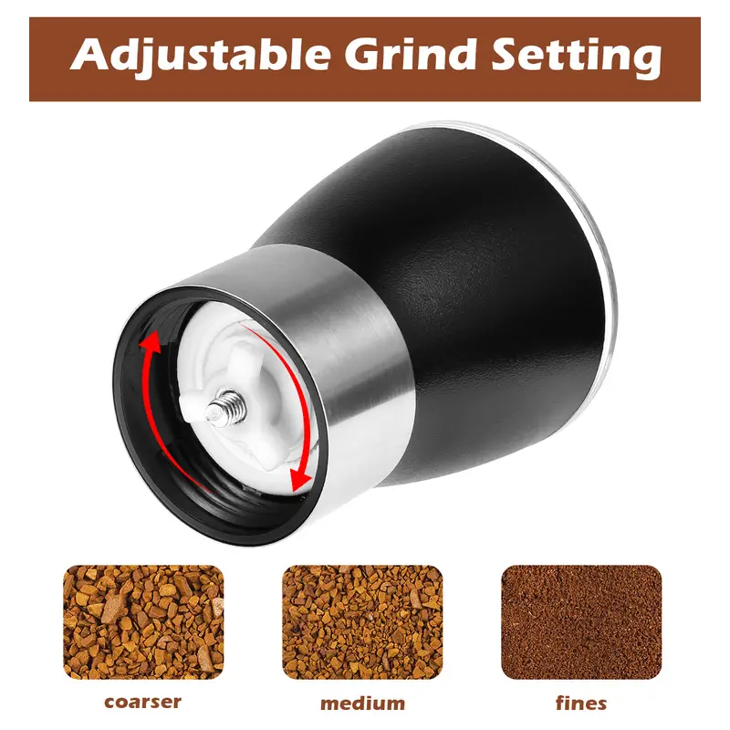 1pc manual coffee grinder with ceramic burrs hand coffee mill portable coffee bean grinder hand crank coffee mill for home grinding tools coffee maker details 1