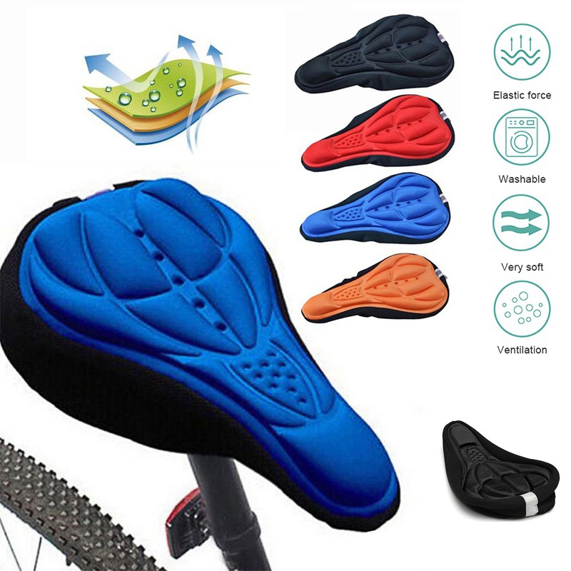 3d Soft Bicycle Saddle Cover Cycling Seat Mat Coussin pour vtt Road Bike