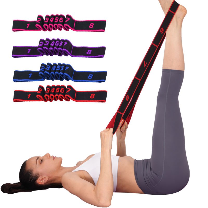 Yoga Elastic Pull Bands Belt Ballet Stretching Strap Loop Resistance  Fitness Gym