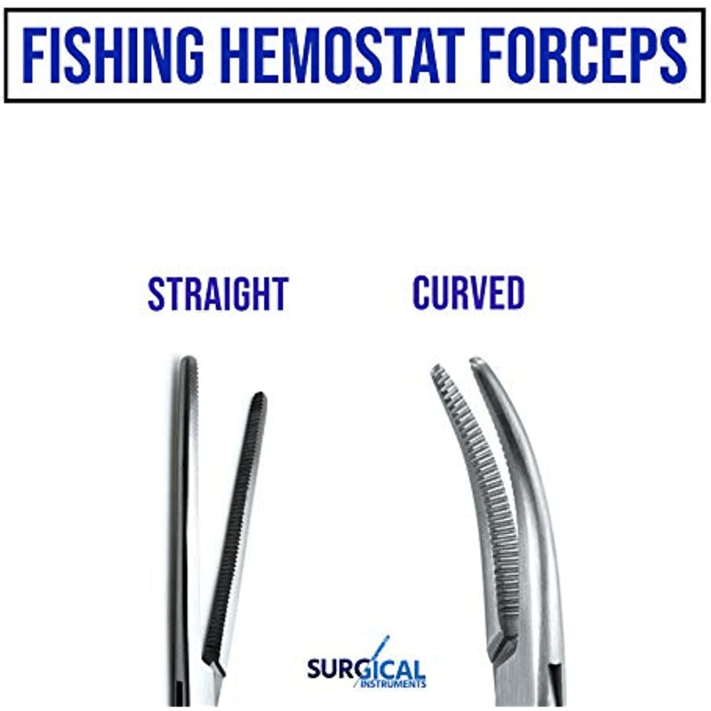 Professional Stainless Steel Fishing Forceps Straight/curved