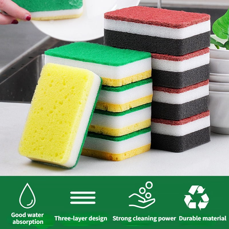 High density Thickened Sponge Wiping Three layer Color - Temu