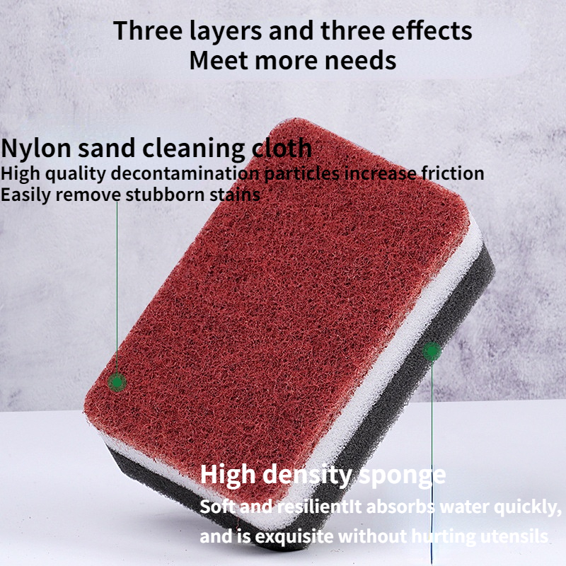 High density Thickened Sponge Wiping Three layer Color - Temu