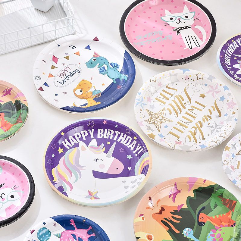 Pet Cartoon Disposable Paper Plates Birthday Party Paper Plates - Pet  Supplies - Temu
