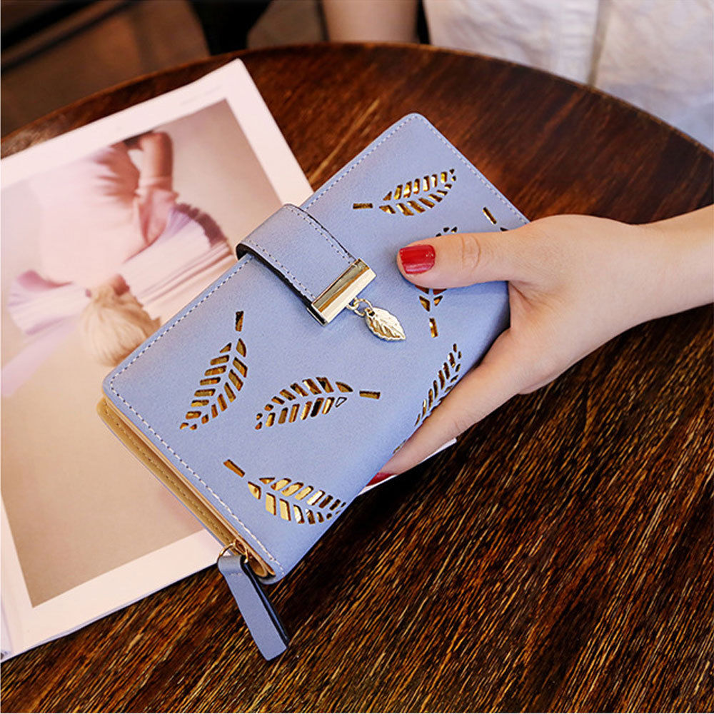 Lady Wallet Hollow Love Wallet Korean Purse Zipper Women Long Card Bag  Clutch