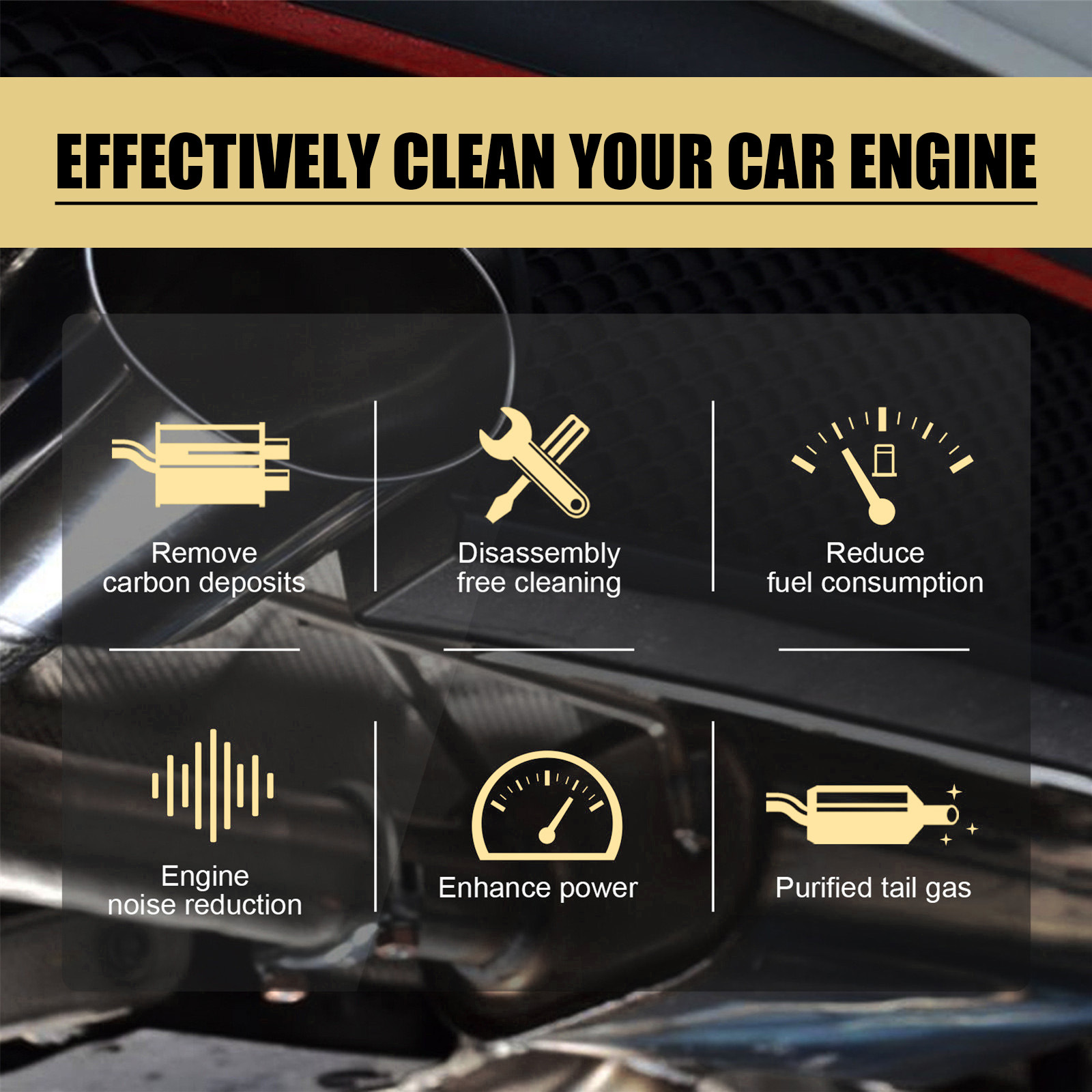 Engine Catalytic Converter Cleaner with Carbon Deposit Removal