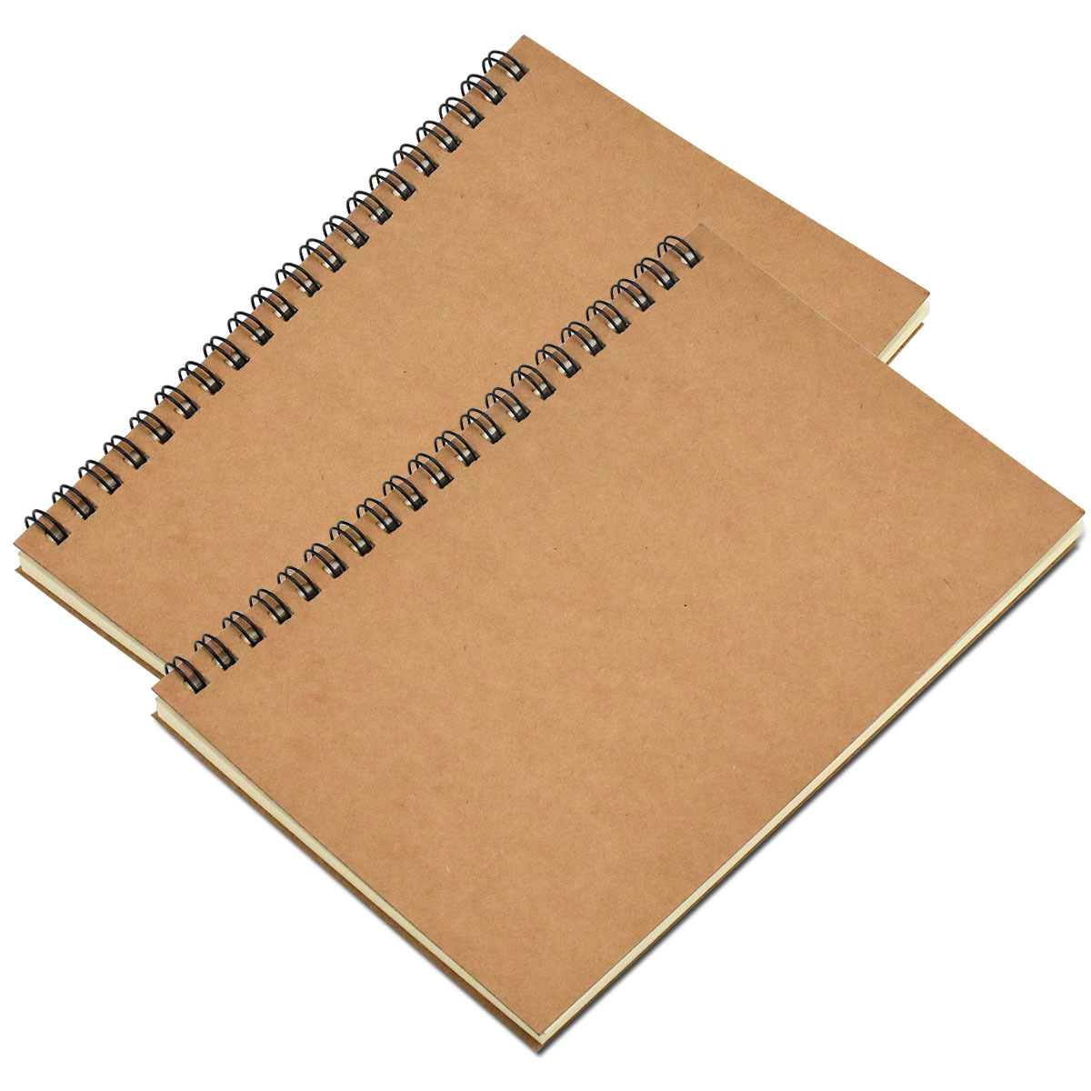 ODM OEM Customized Black Kraft Paper Bound 180GSM Thick Paper Sketchbook  Notepad A5 Blank Plain Pages