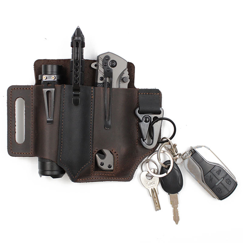 Premium Edc Leather Tool Case: Perfect Outdoor Adventures - Temu