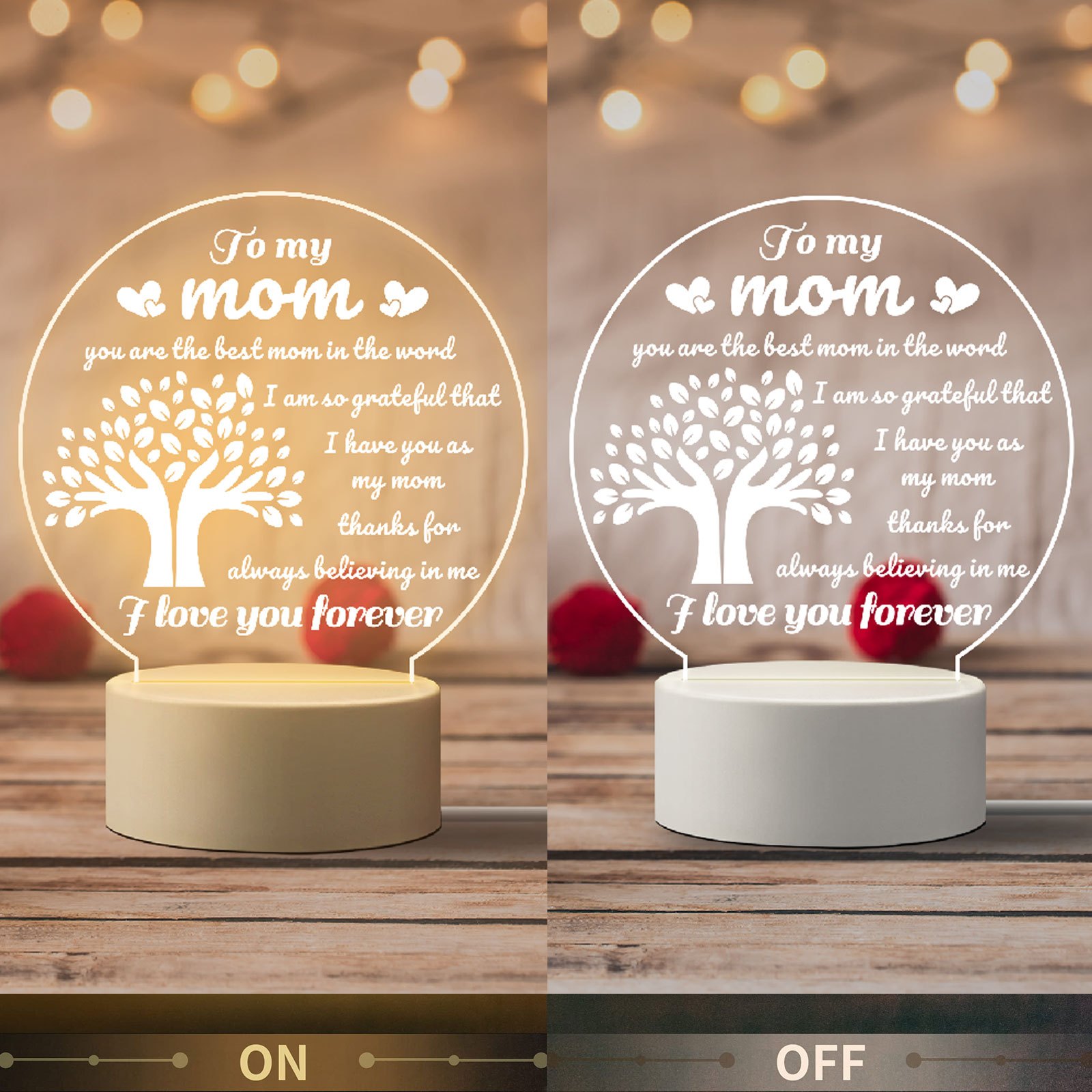 Gifts For Mom Engraved Night Light Mothers Day Gifts From - Temu United  Arab Emirates