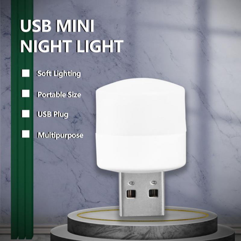 1pc Mini USB Plug Lamp 5V 1W, LED USB Night Light, Eye-Protection  Energy-Saving Mini Night Light Compatible For Laptop Desktop Notebook Power  Bank