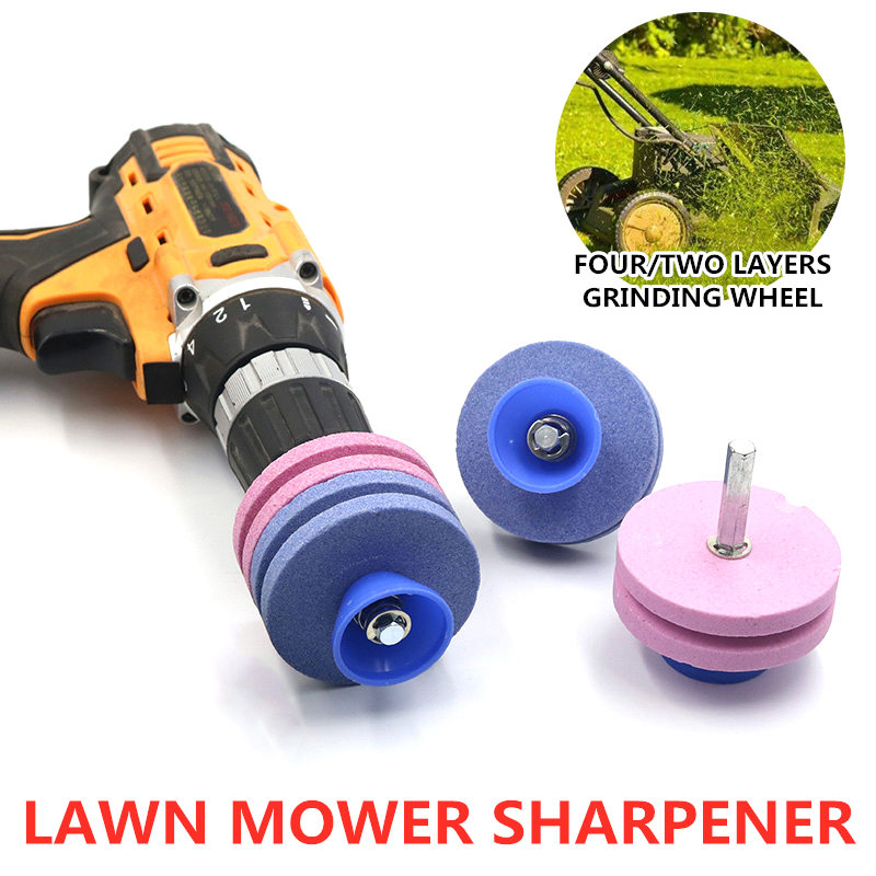 Faster Lawn Mower Sharpener Lawn Mower Blade Sharpener Universal Grinding  Rotary Drill Cuts Replacement Parts & Accessories - Temu