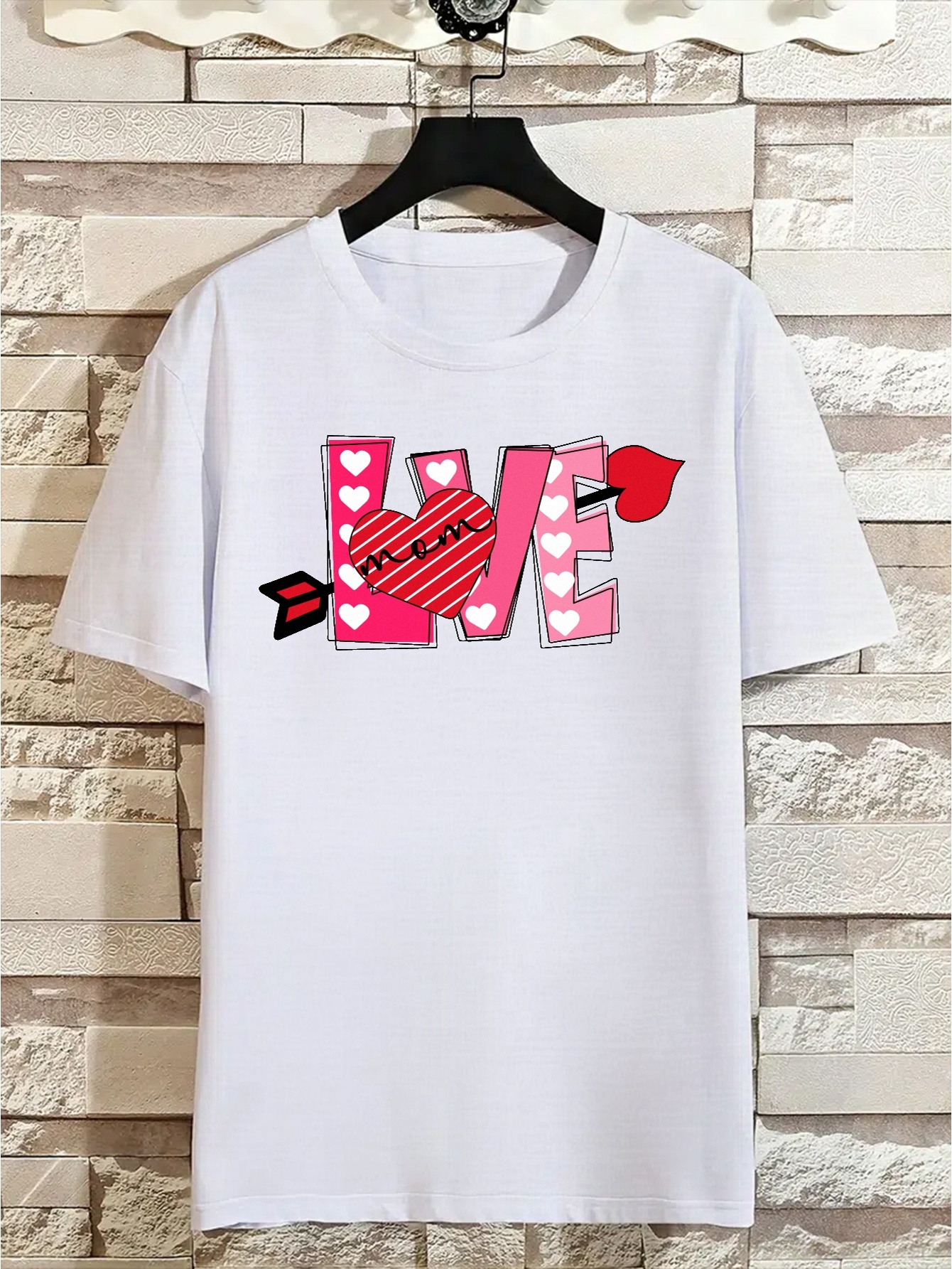Camiseta Cuello Redondo Estampada Amor Camisetas Manga Corta - Temu