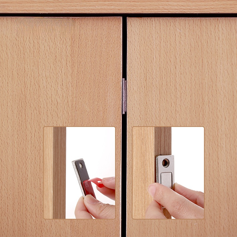A Set Of Punch free Door Suction Push pull Door Magnetic Suction Device Cabinet Door Drawer Strong Magnet Invisible Sliding Door Can Be Pasted And Punched
