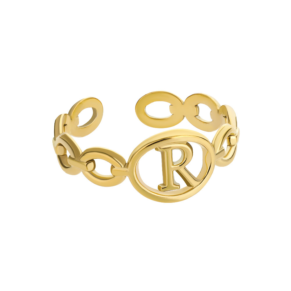 Gold rings for hot sale men with letters