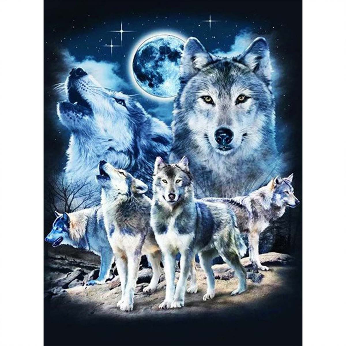5d Diamond Painting Kits For Adults, Full Diamond Painting Wolf Kits Eagle  5d Diamond Art Kits Adults Full Drill Diamond Painting Wolf Kits Gem Painti