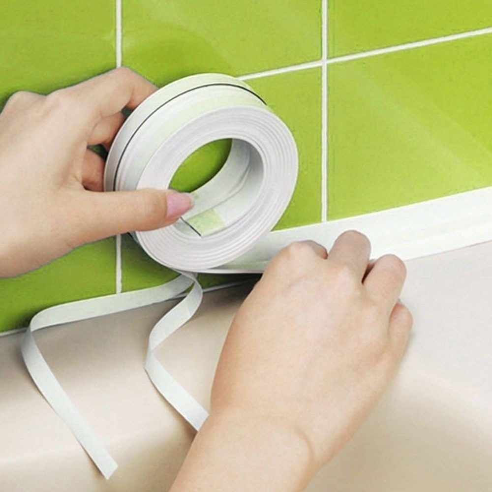 Bathroom Shower Sink Bath Sealing Tapes, Pvc Adhesive Sealing Strips,  Waterproof Wall Stickers For Bathroom Kitchen Sealant Tape - Temu