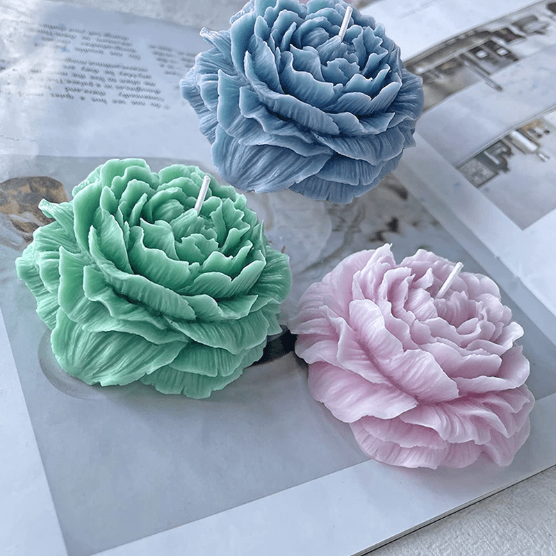 Large Peony Silicone Candle Mold Aromatherapy Gypsum Soap - Temu