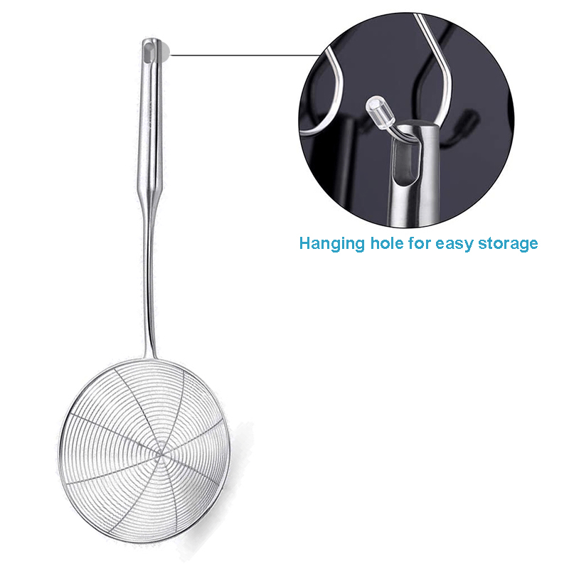 Ladle Spider Skimmer With Long Handle Stainless Steel Mesh