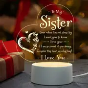 1pc 3d creative lamp sister gifts to my sister night light sisters gifts from sister brother birthday gifts for sister graduation christmas night lamp present details 1