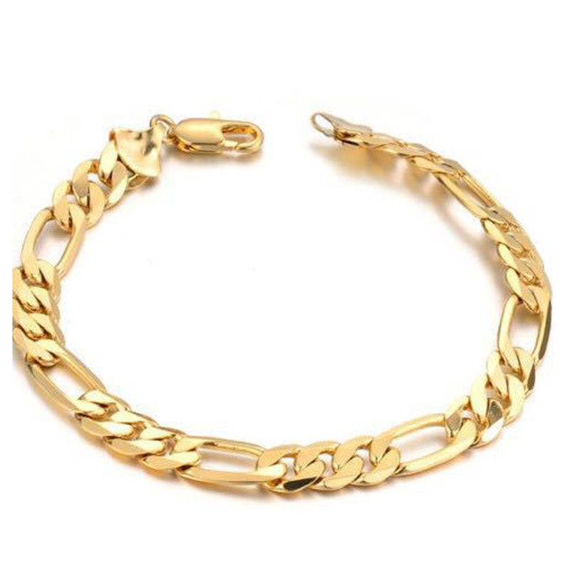 1pc Fashion Golden 10mm 0 393in 6mm 0 236in Chain Men's Bracelet ...