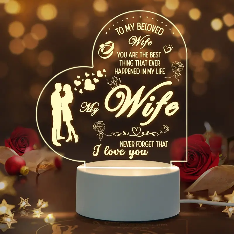 Valentine's Day Gifts For Her Romantic Night Light Gifts For - Temu
