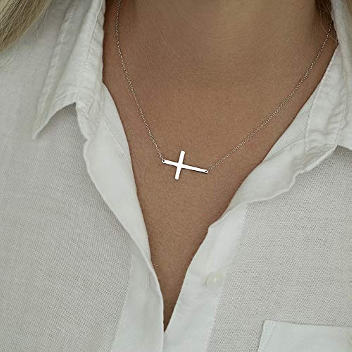 lemon drop cross necklace