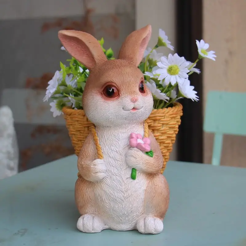 Cute Rabbit Animal Garden Lawn Outdoor Sculpture Decoration Easter Decoration
