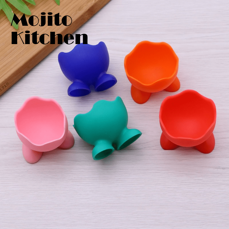 Silicone Egg Cup Holders Breakfast Serving Cups Holders Set Boiled