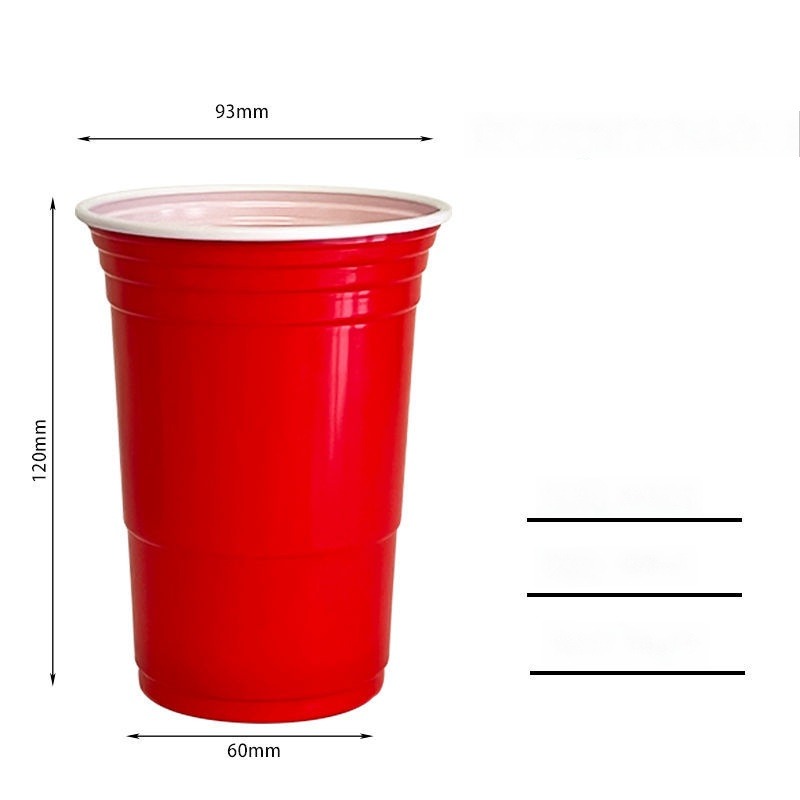 450ml red disposable plastic cups party beerpong game drinking cup picnic  outdoor barbecue bar restaurant disposable tableware