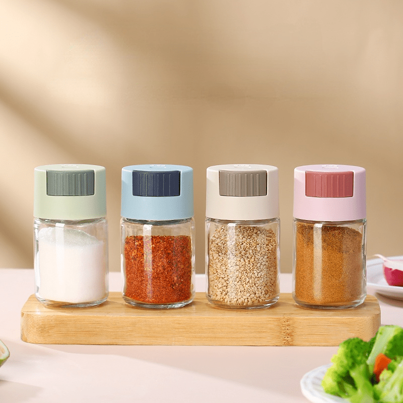 1pc Black Pepper Powder Pepper and Salt Seasoning Bottle Glass