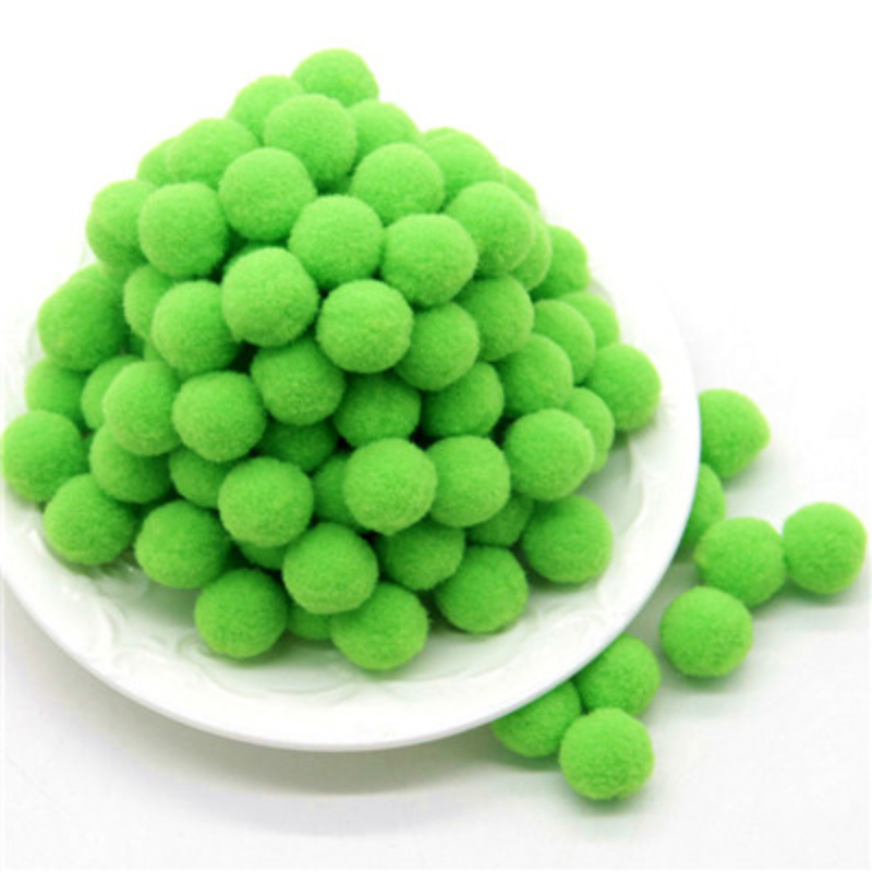 i-mondi® 200 mini pompoms for crafts, light green, 10 mm, small