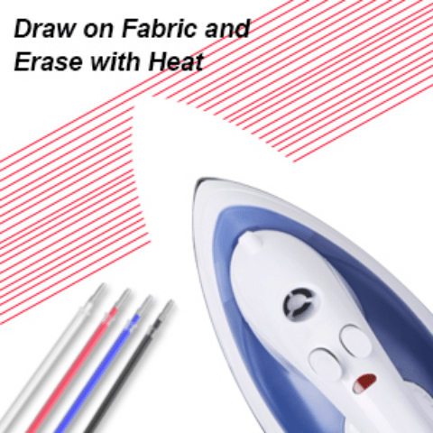 Heat Erasable Pens ，4 Pieces Fabric Marking Pens with 20 Refills for  Quilting Sewing, Dressmaking, Fabrics, Tailors Sewing Fabrics,Tailor's  Chalk