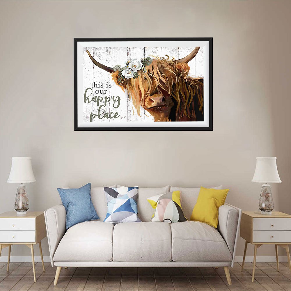 Highland Cow Canvas Painting Posters Prints Wall Art - Temu